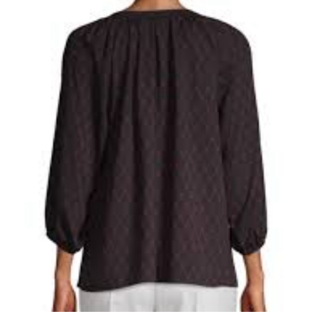 Joie Black Blouse with Pink Accents - Picture 2 of 10